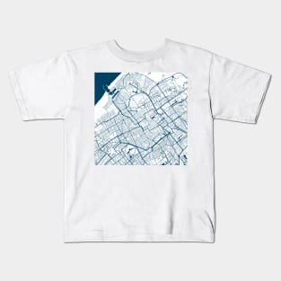 Kopie von Kopie von Kopie von Kopie von Kopie von Lisbon map city map poster - modern gift with city map in dark blue Kids T-Shirt